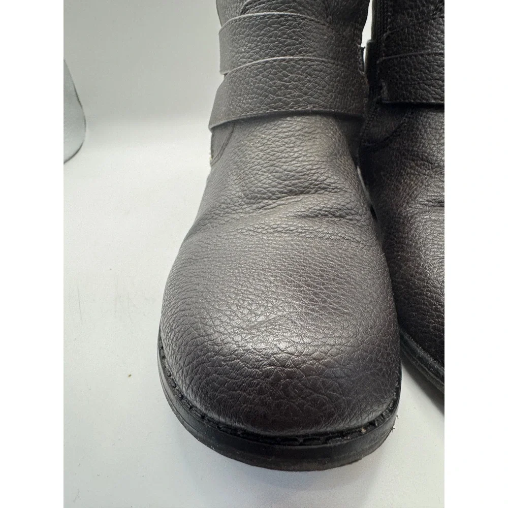 Michael Kors‎ Kids Tall Riding Boots MK Logo Side Zip Brown Size 2